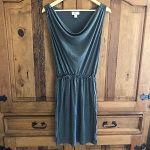 Ann Taylor LOFT Stretch Midi Dress Scoop Neck S